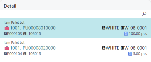 Automatic pallet selection
