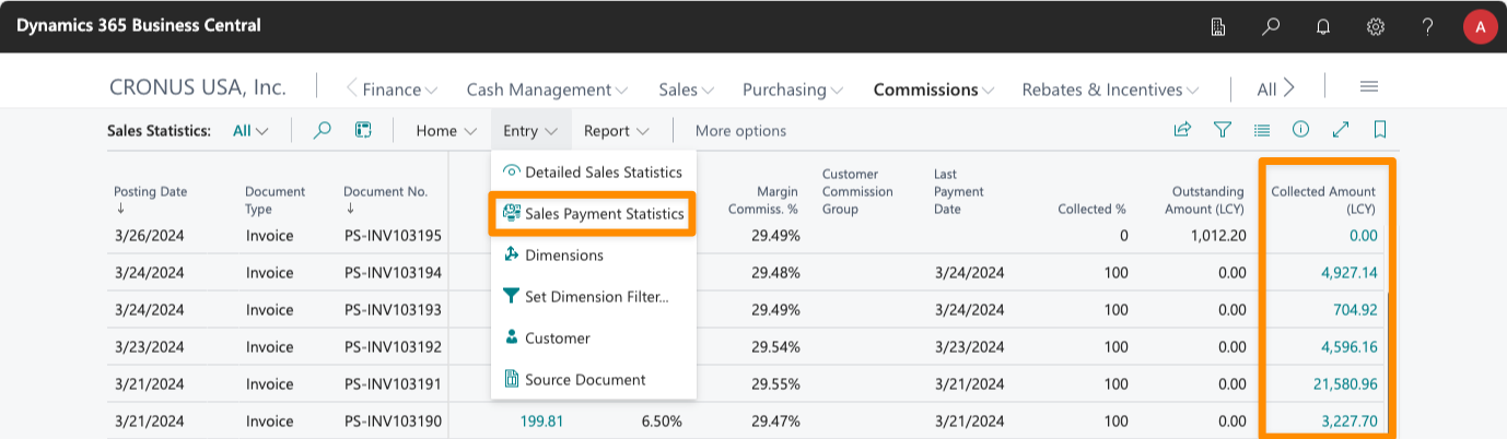 Sales Payments