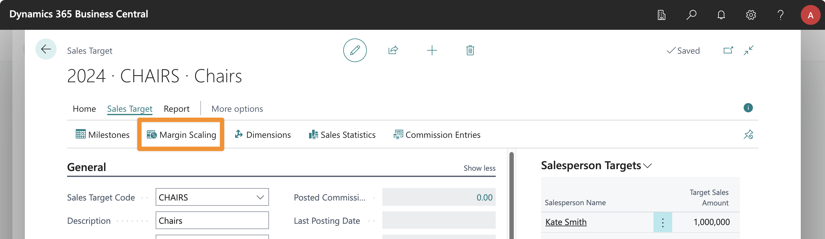 Margin Scaling Action