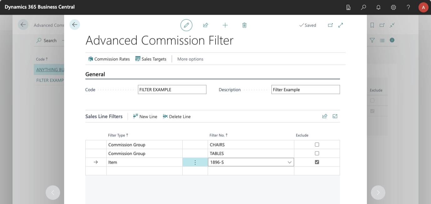 Advanced Filters Example