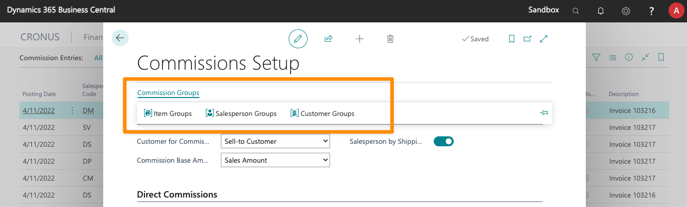 Setup Groups