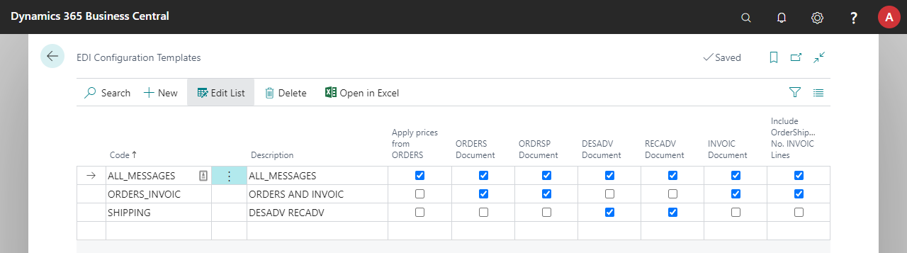 Configuration Template