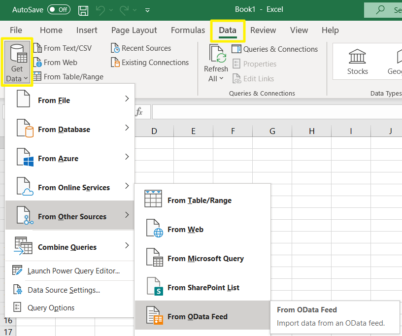 Excel - Get Data from OData