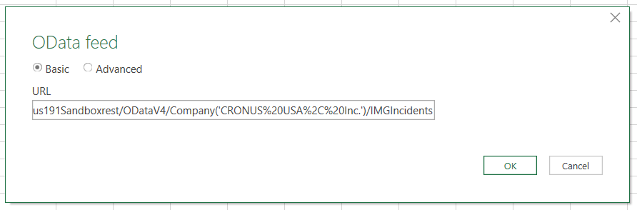 Excel - Get Data from - Paste URL