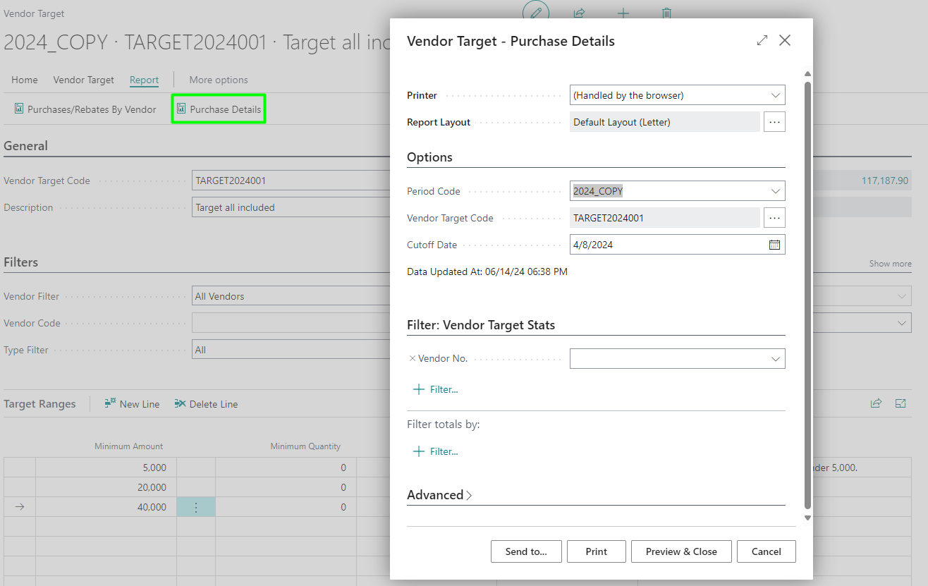 Purchase Details Report