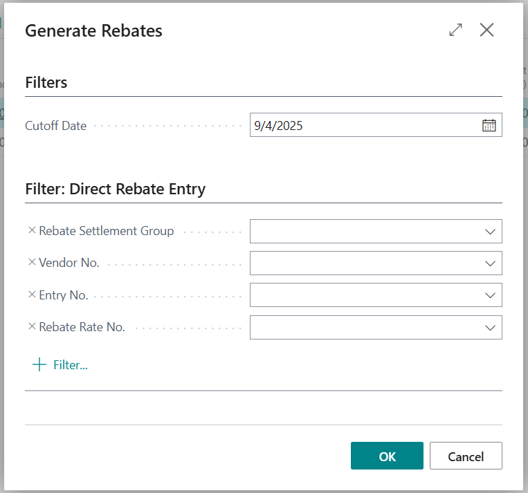 Promote rebate entry