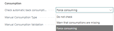 Automatic consumption validation
