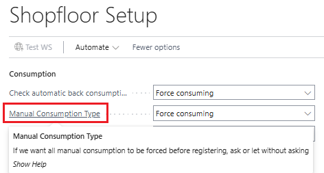 Manual consumption type