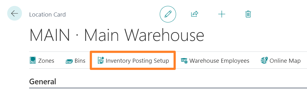 Link to Inventory Posting Setup