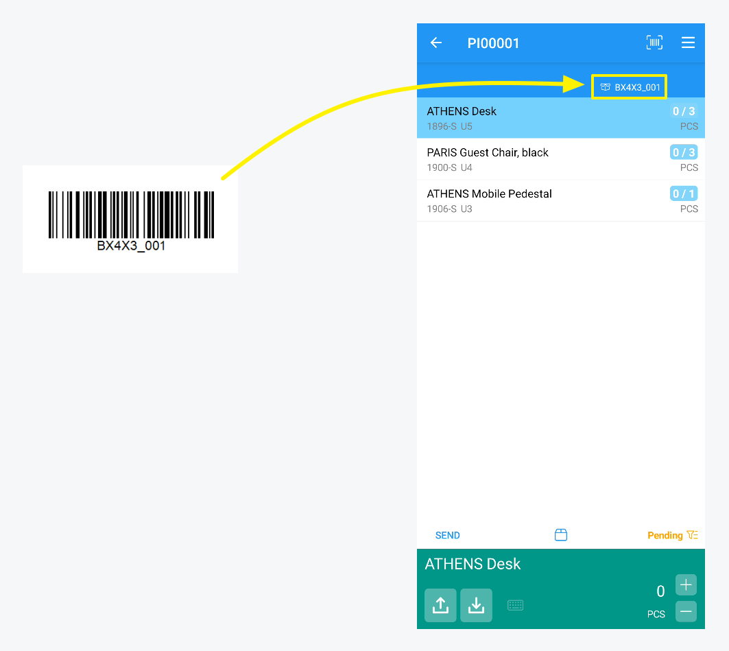 Automatically assign barcode to package