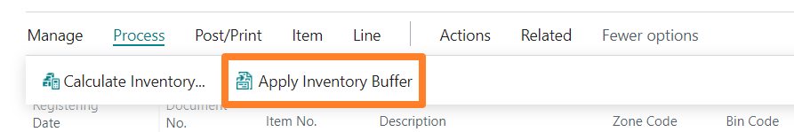 Apply Inventory Buffer Button