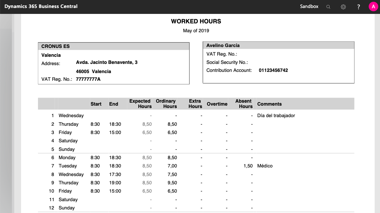 Work Report | iDynamics Working Hours