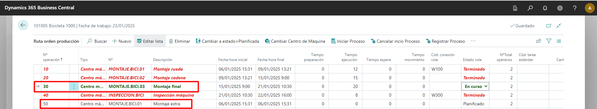 Ruta no-secuuencial