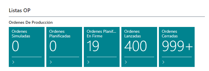 Estados de Órdenes de producción