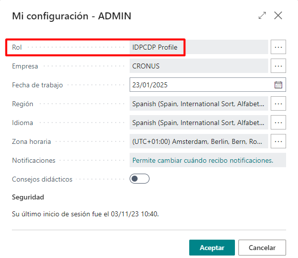 MI configuración