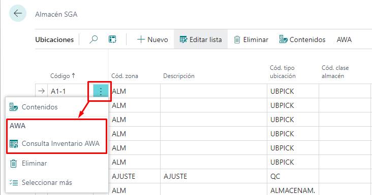 Navegación filtrada a Consulta Inventario