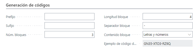 Generación de código de la plantilla SDC