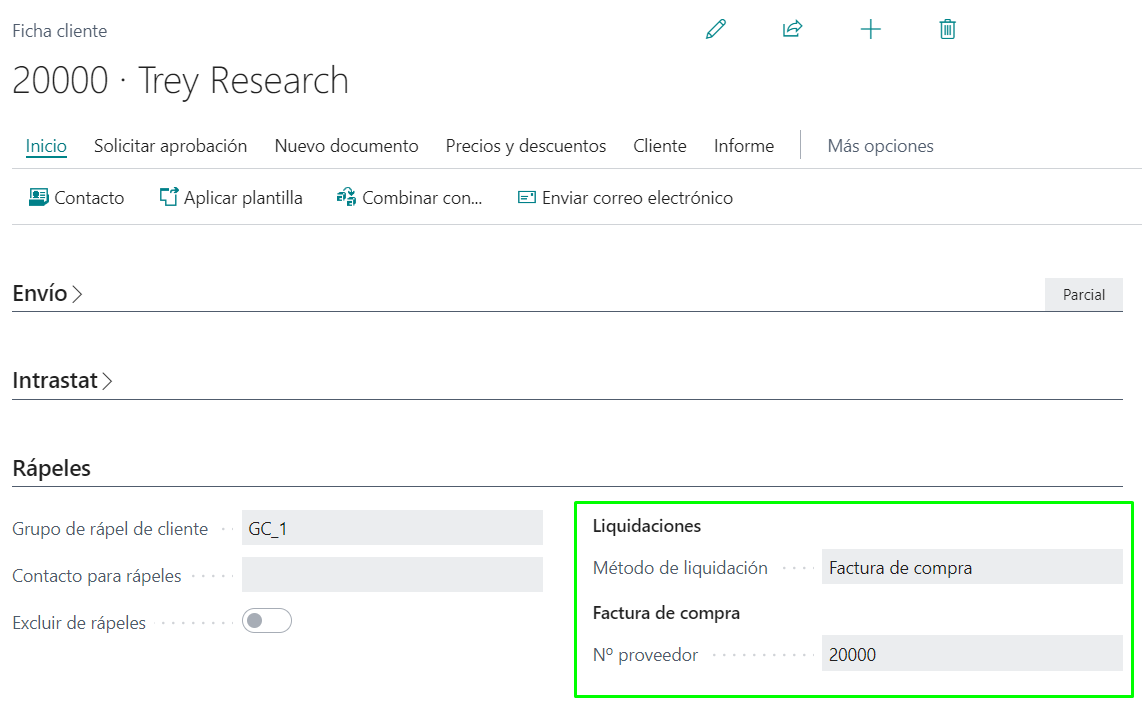 Configuración de cliente