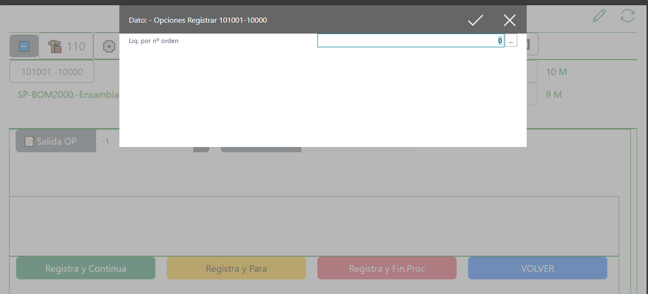 Pantalla de máquina