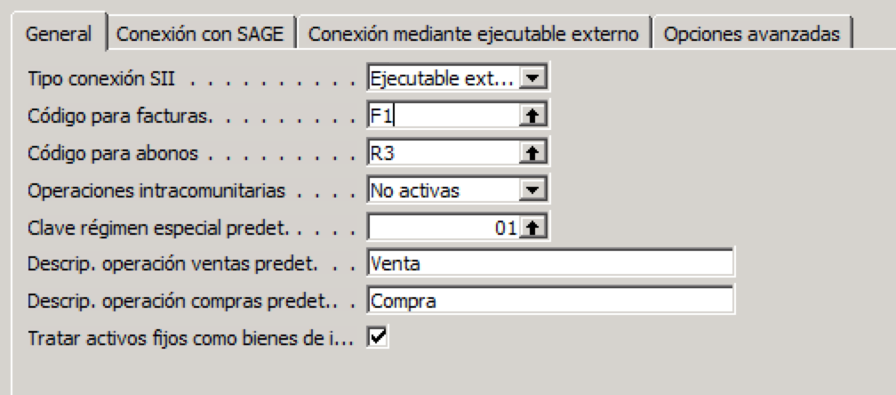 Configuración general
