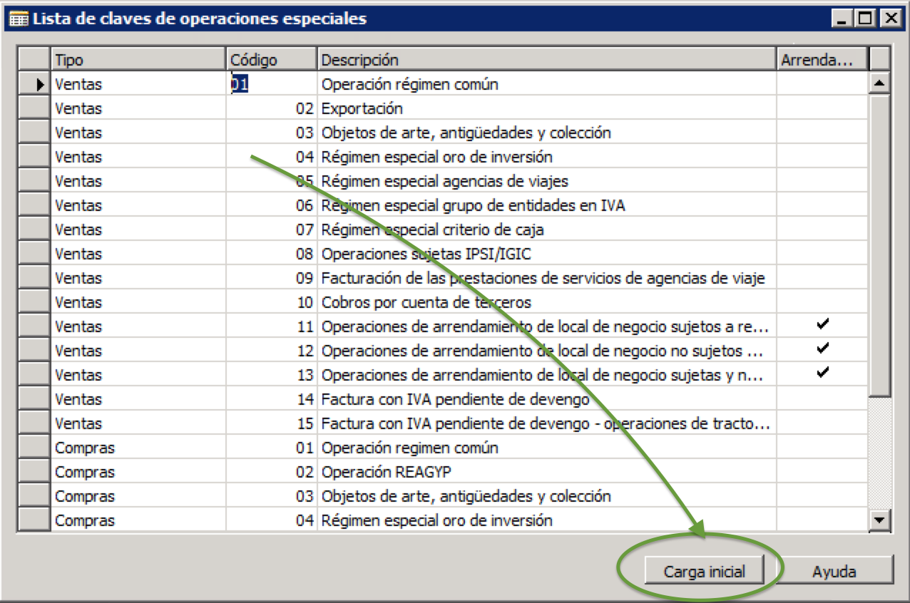 Claves de régimen especial
