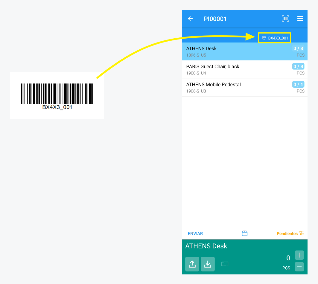 Asignar automaticamente código de barras al paquete