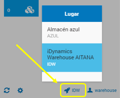 Desplegable de almacenes
