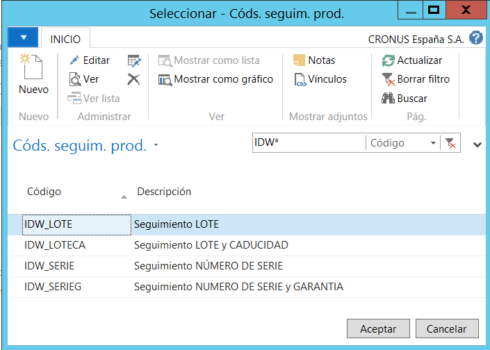 Seguimiento de productos