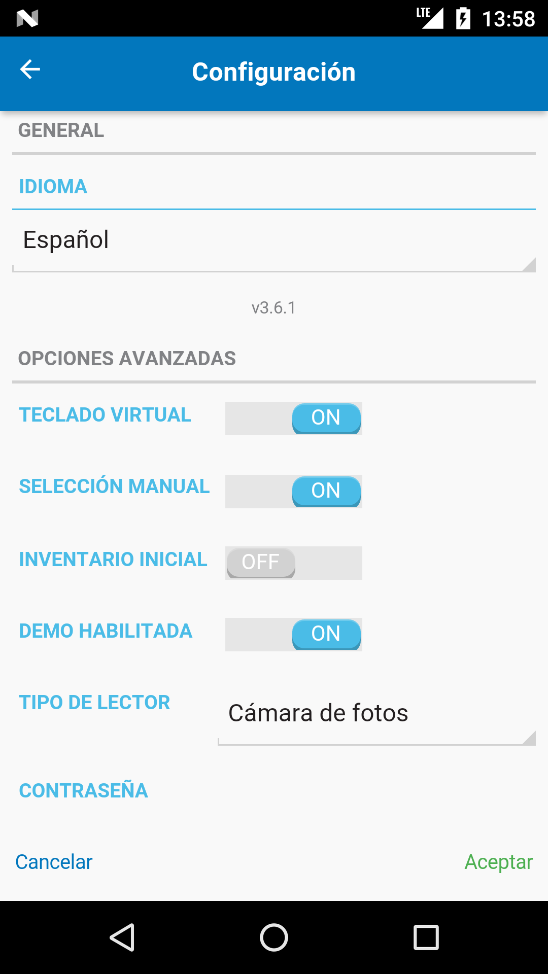 Configuración